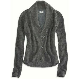 American Eagle Gray Shawl Cardigan Sweater Medium